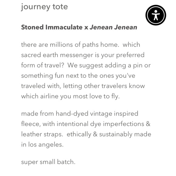 NWOT Stoned Immaculate X Jenean Jenean embroidered journey tote bag - Picture 3 of 14